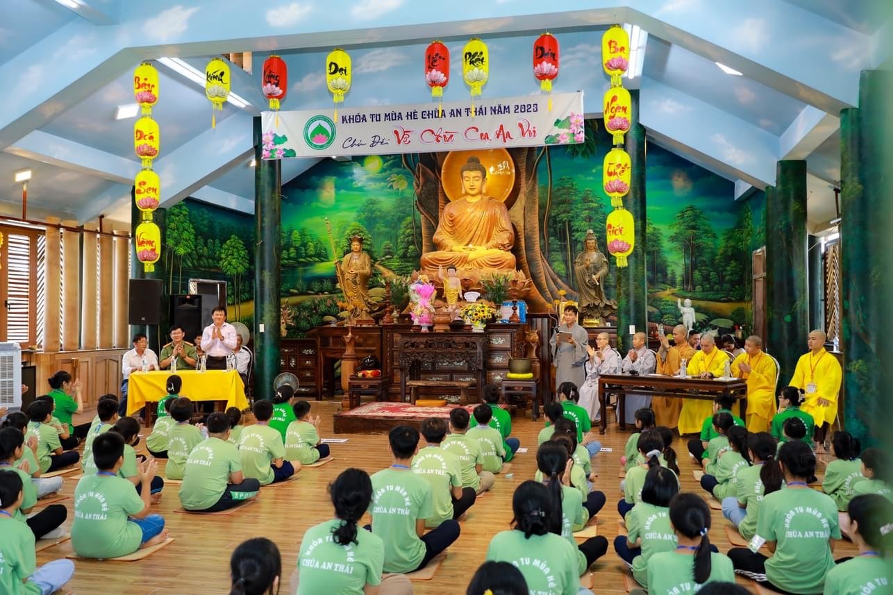 Hoài Nhơn: Khai mạc khóa tu mùa hè lần thứ 1 năm 2023 tại chùa An Thái